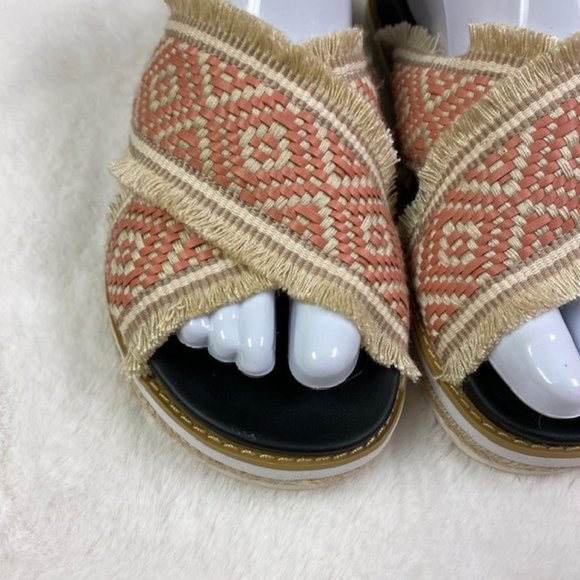 BP. Booker‎ Boho Fringe Slide Sandals, size 8 - Picture 2 of 15